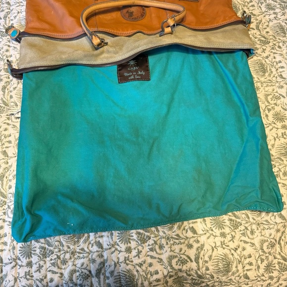 Gabs Cognac Music Hall Art Nouveau patchwork Butter Leather made in Italy - Picture 13 of 16